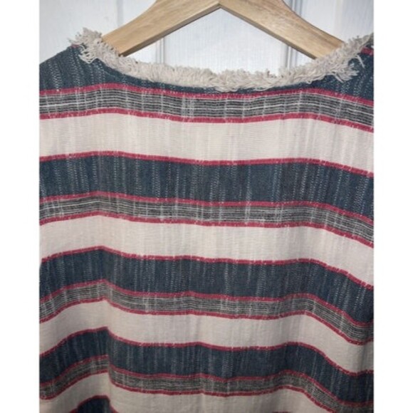 Holding Horses Dress Womens 6 Anthropologie Striped Fringe tiered Western boho - Picture 9 of 11